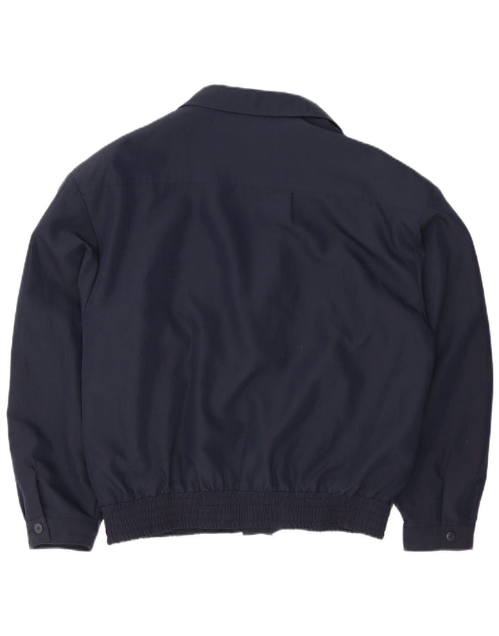 Wampum Herren Bomberjacke UK 42 XL Marineblaue Viskose