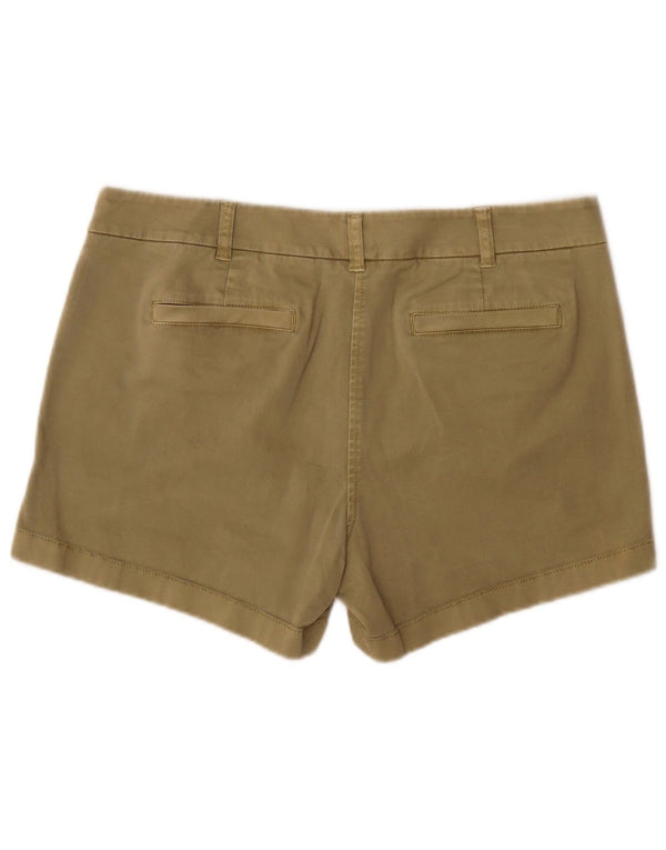J. Crew Damen Chino-Shorts US 12 Large W34 Khaki Baumwolle