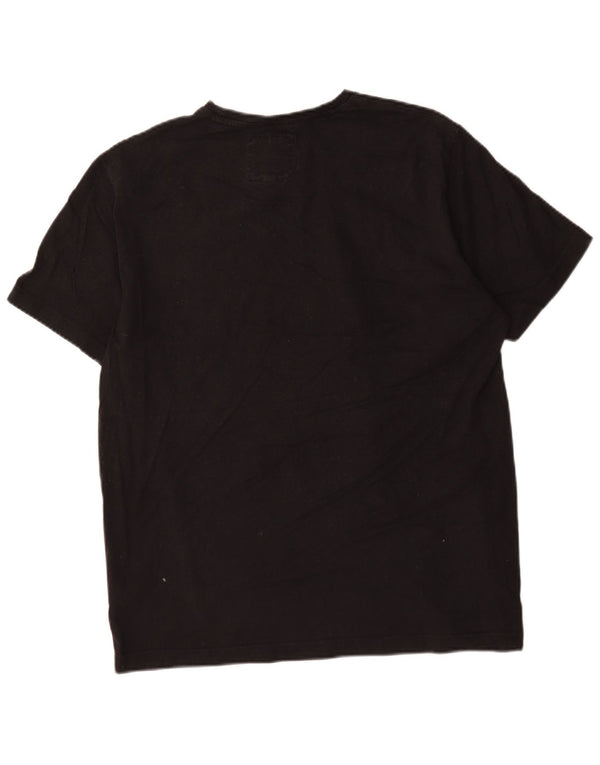 Crew Clothing Mens T-Shirt Top XL Black Cotton