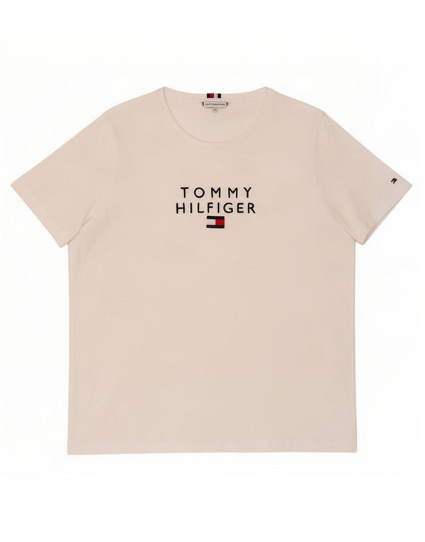 Tommy Hilfiger Damen Grafik-T-Shirt-Oberteil UK 20 2XL Weiß