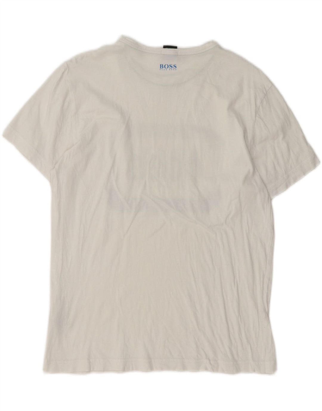 Hugo Boss Herren-T-Shirt mit normaler Passform, mittelweiße Baumwolle, mit Grafik