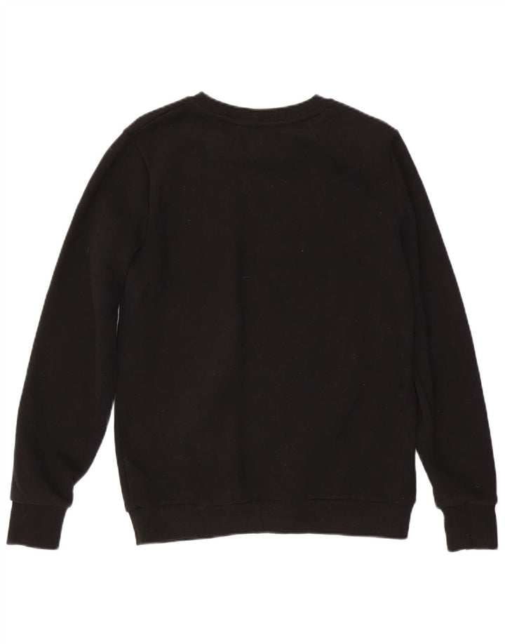 Superdry Damen-Sweatshirt-Pullover UK 14 Large Schwarz Baumwolle