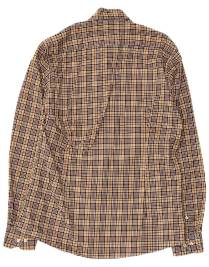 Barbour Herrenhemd mittelbeige karierte Baumwolle