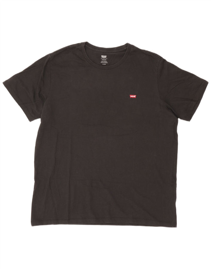 Levi's Herren Standard T-Shirt Top XL Schwarz Baumwolle