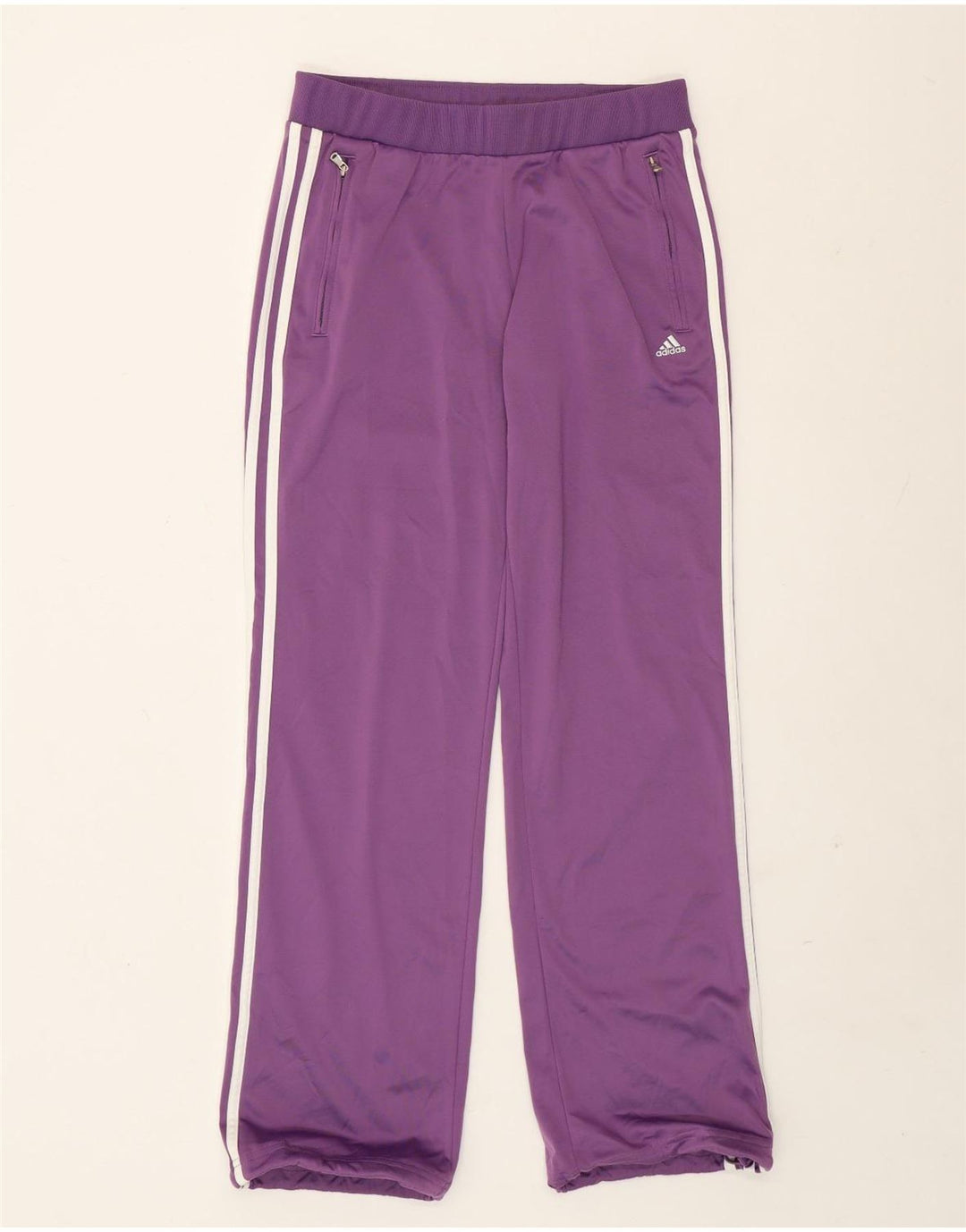 Adidas Damen Trainingshose UK 14 Medium Lila Polyester
