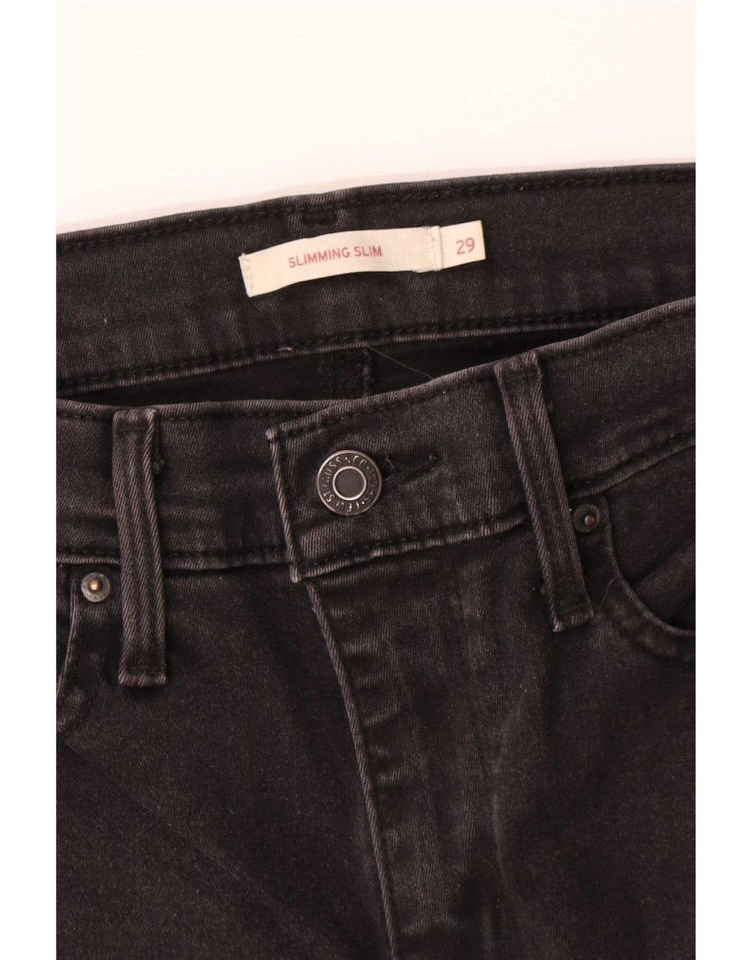 Levi's Damen Slim Slim Jeans W29 L32 Schwarz Baumwolle