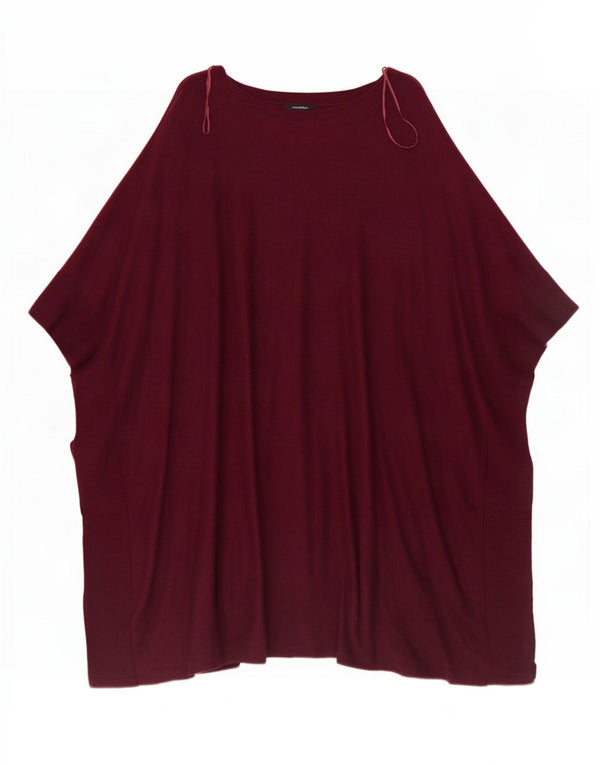 Marks & Spencer Damen Autograph Poncho Pullover UK 20/22 2XL Burgund