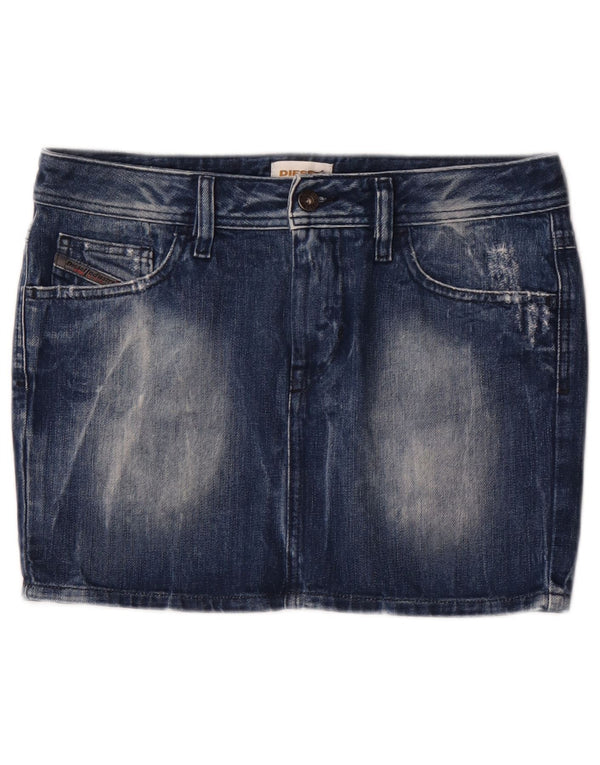 Diesel Damen Mini-Jeansrock W28 mittelblaue Baumwolle