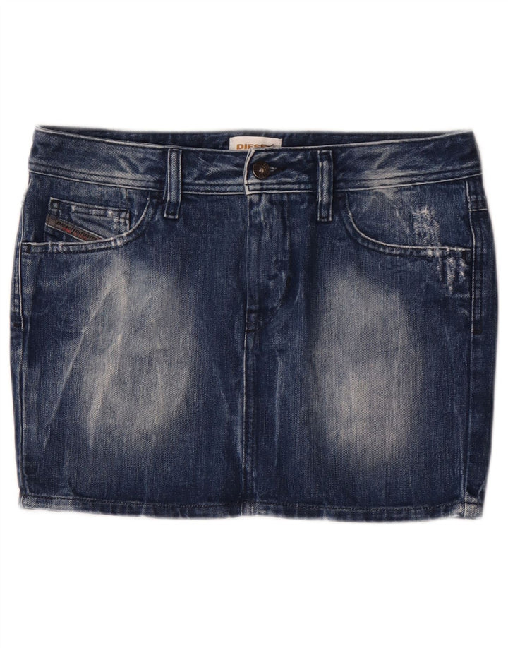 Diesel Damen Mini-Jeansrock W28 mittelblaue Baumwolle