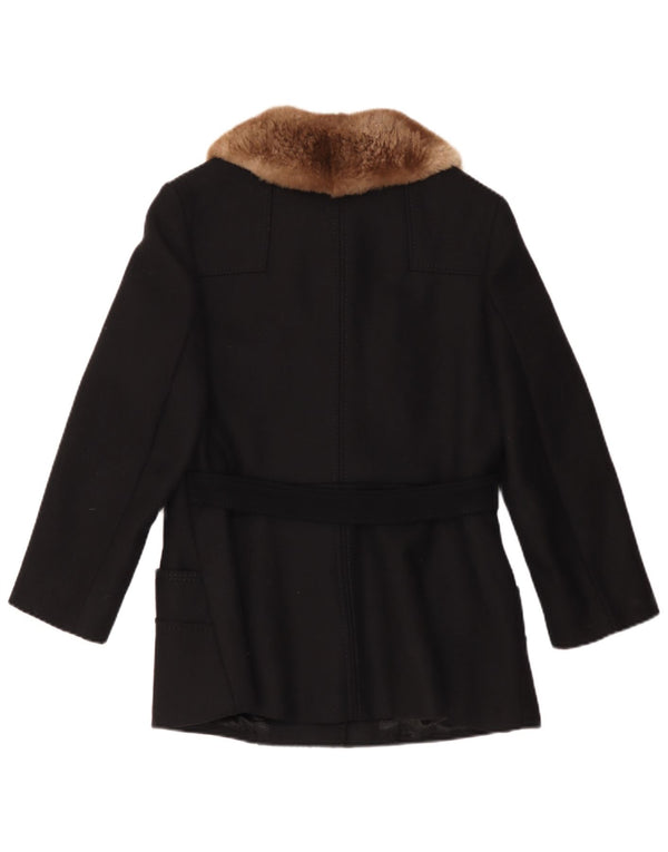 Your Sixth Sense Damenmantel UK 10 Small Schwarze Wolle
