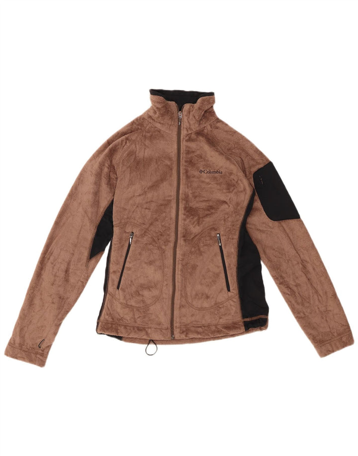 COLUMBIA Damen Fleecejacke UK 10 Small Braunes Colourblock-Polyester