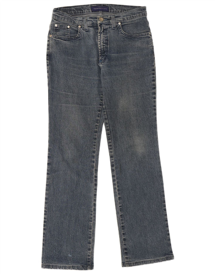 Trussardi Damen Straight Jeans W29 L30 Blaue Baumwolle