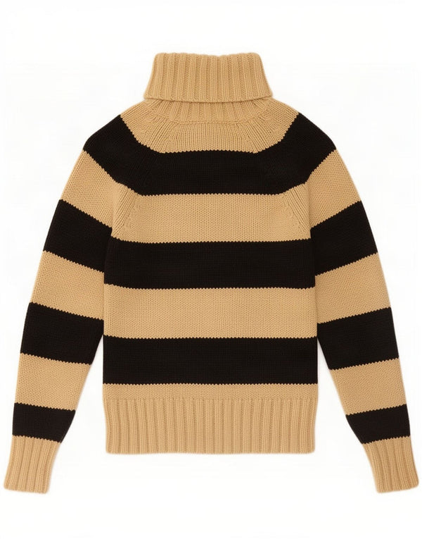 Gap Rollkragenpullover für Damen, UK 10, Größe S, beige, gestreift, Baumwolle
