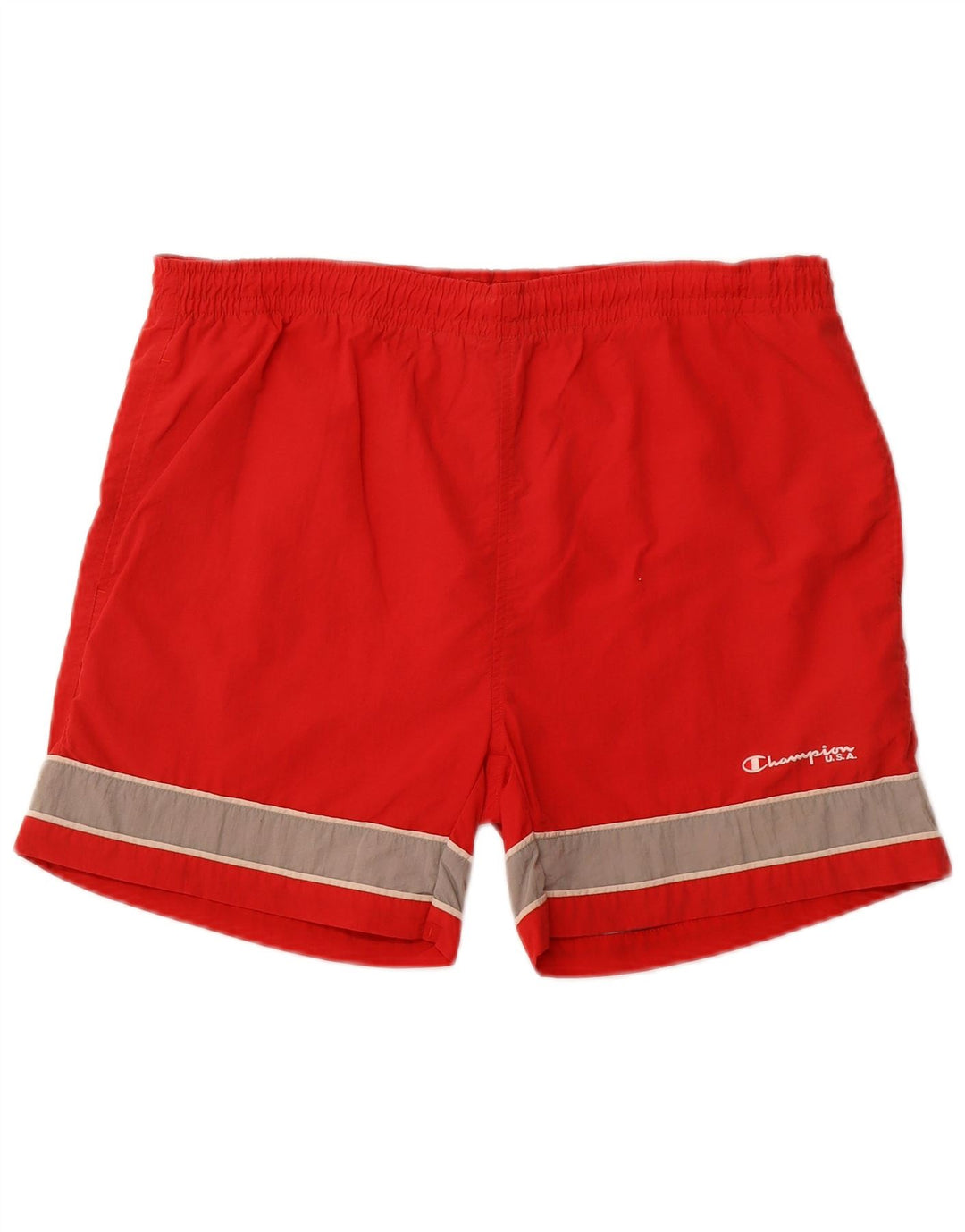CHAMPION Herren-Badeshorts, groß, rot, Farbblock