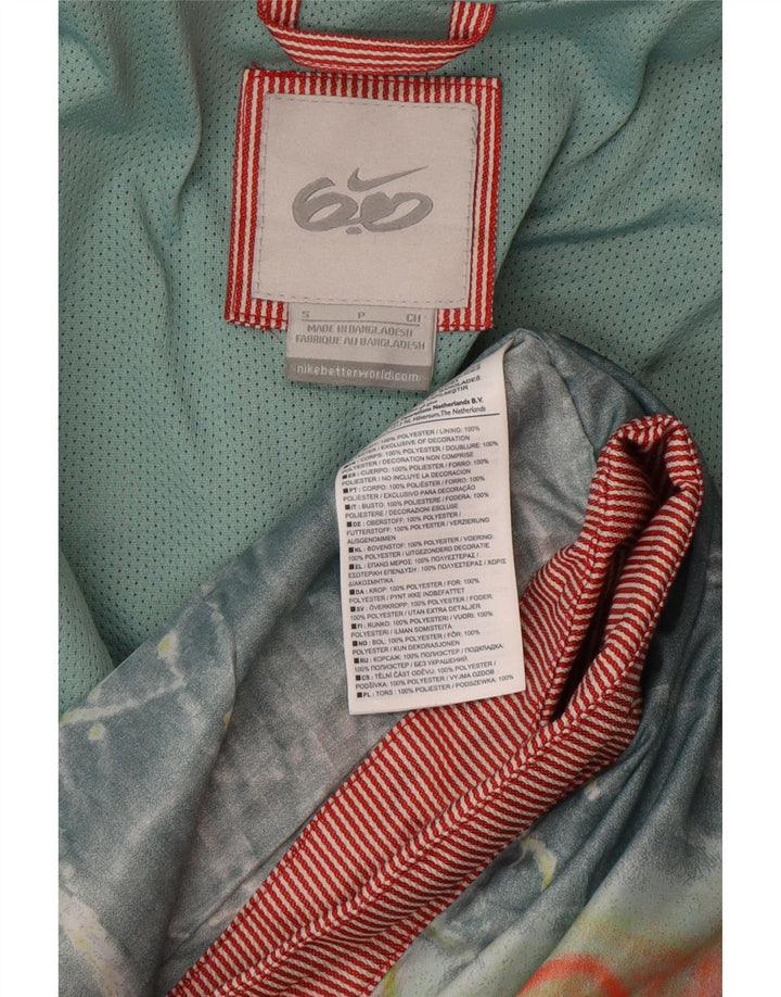 NIKE Damen-Windbreakerjacke mit Kapuze, UK 10, Größe S, rot, Nadelstreifen, Polyester