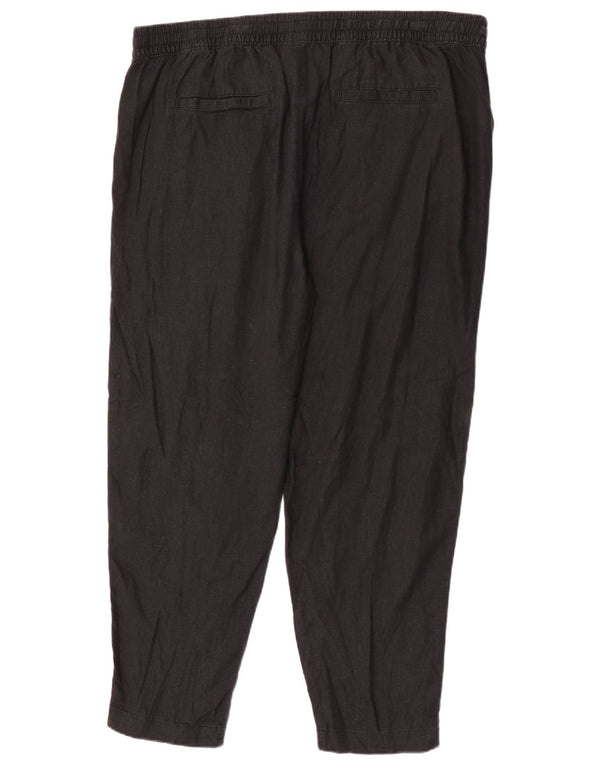 Marks & Spencer Damen Tapered Freizeithose UK 22 3XL W44 L29 Schwarz