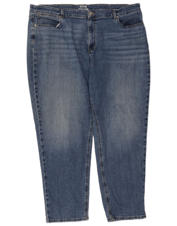 L.L.Bean Damen-Jeans mit klassischer Passform, schmal zulaufend, US 22, 3XL, W44, L29, blaue Baumwolle