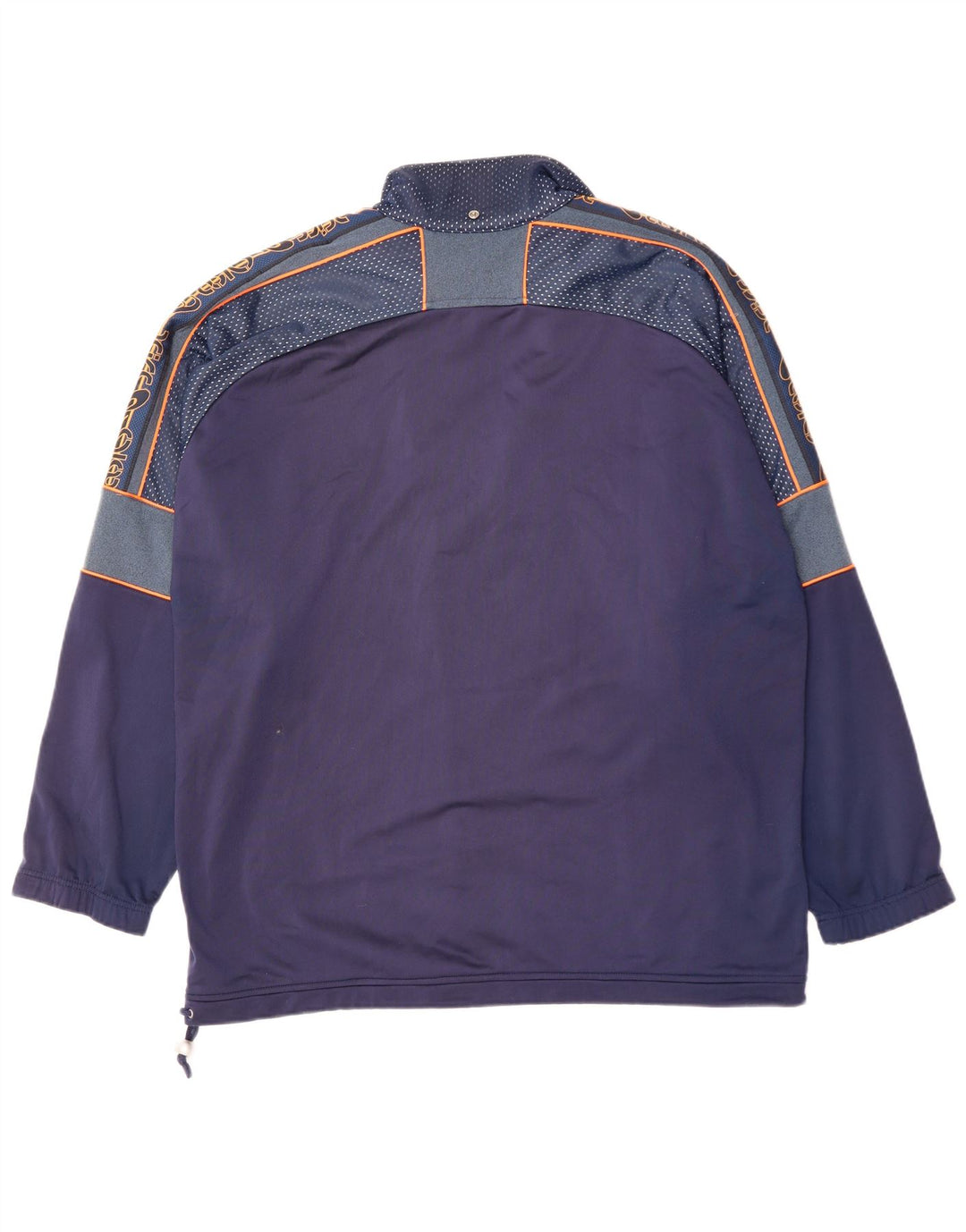 ASICS Herren-Trainingsanzug mit grafischem Oberteil, 2XL, Marineblau, Polyester