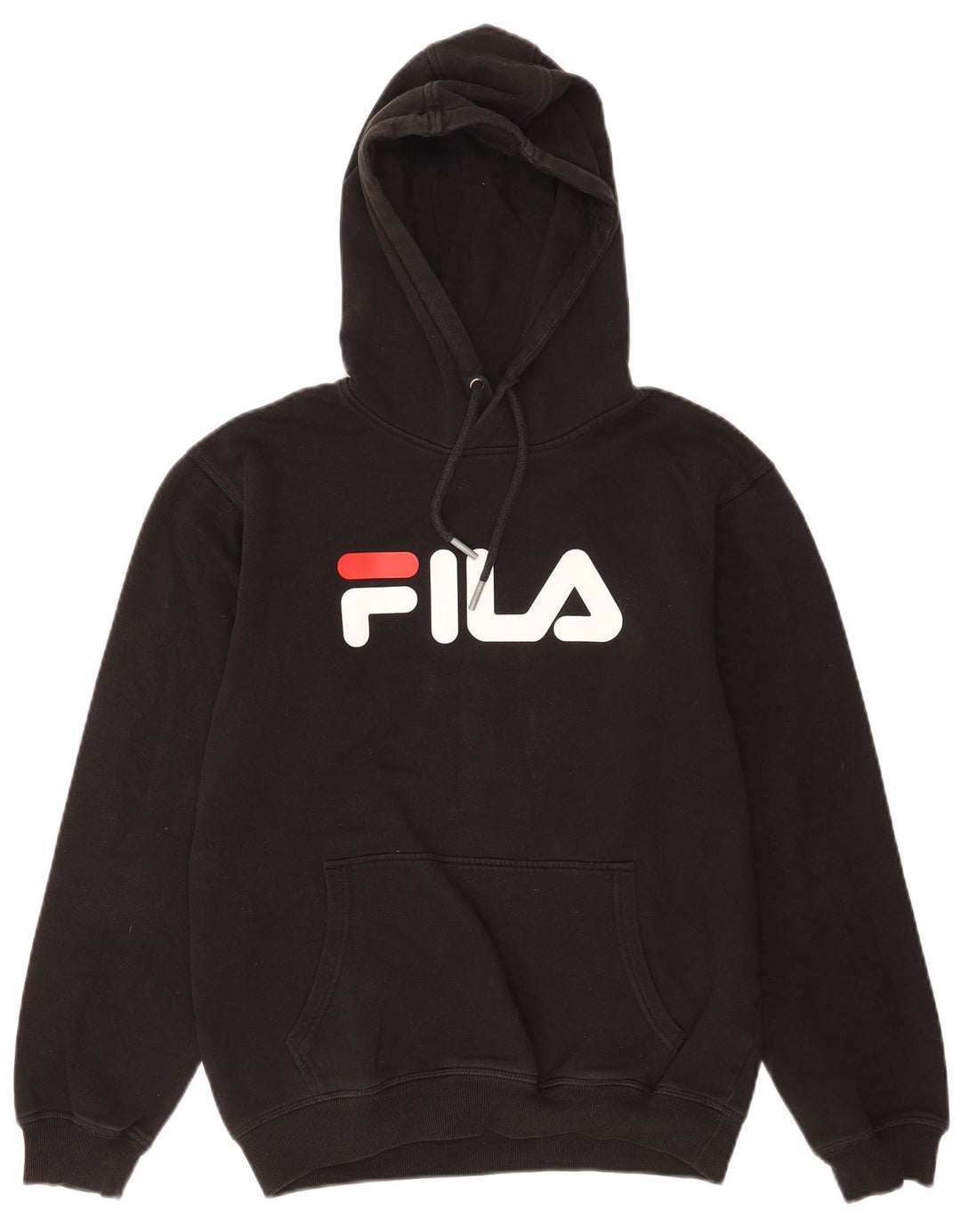 Fila Herren-Kapuzenpullover mit Grafik, Größe S, schwarze Baumwolle