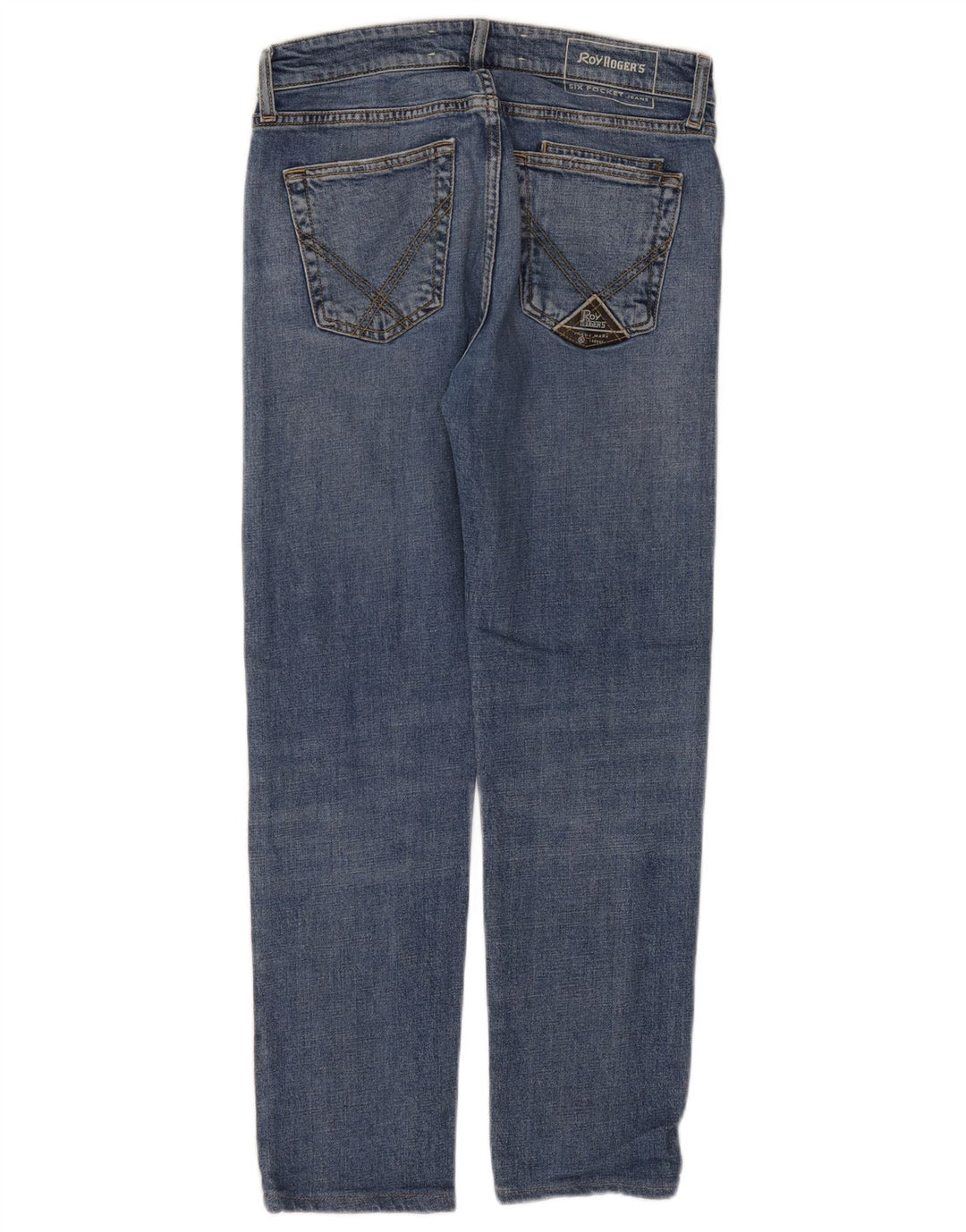 Roy Rogers Damen Distressed Slim Jeans W31 L29 Blaue Baumwolle