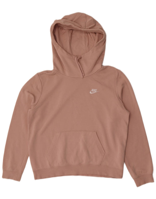 Nike Damen Kapuzenpullover UK 14 Mittelrosa Baumwolle