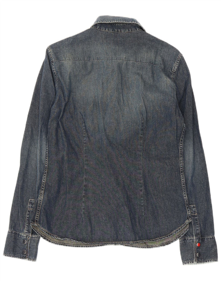 Calvin Klein Jeans Damen Jeanshemd XL Blaue Baumwolle