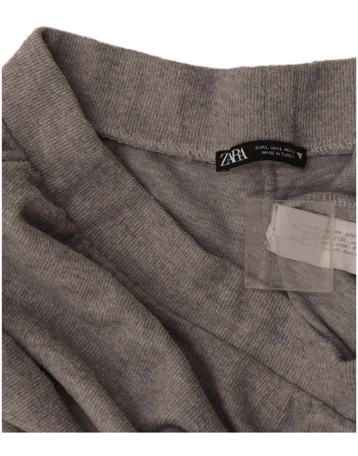 Zara Damen-Trainingshose, Größe 44, Größe L, grau, Polyester