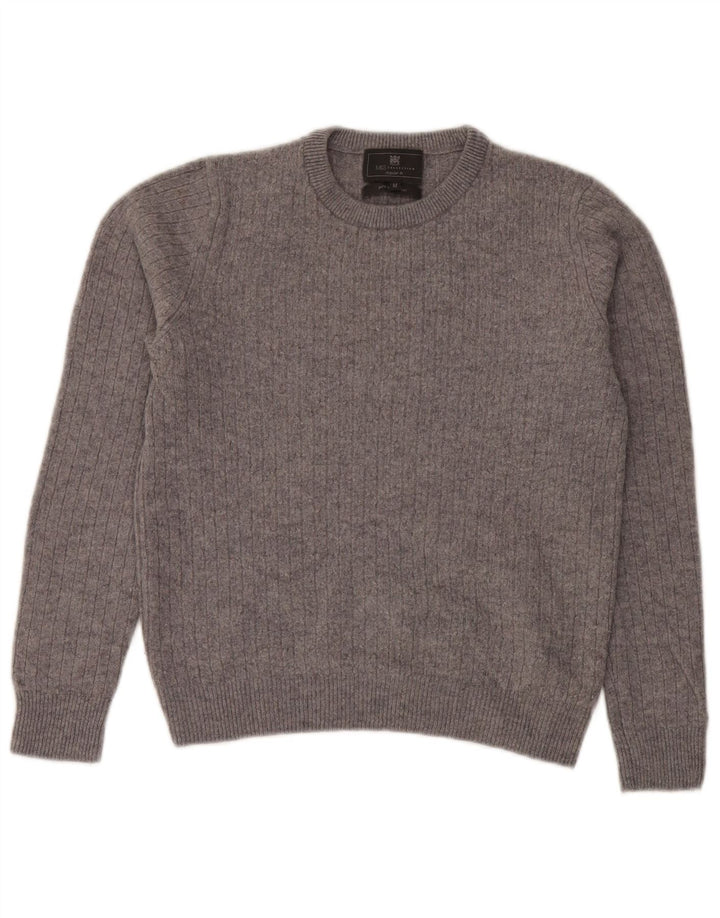 Marks & Spencer Damen Crop Crew Neck Pullover Pullover UK 14 Mittelgrau
