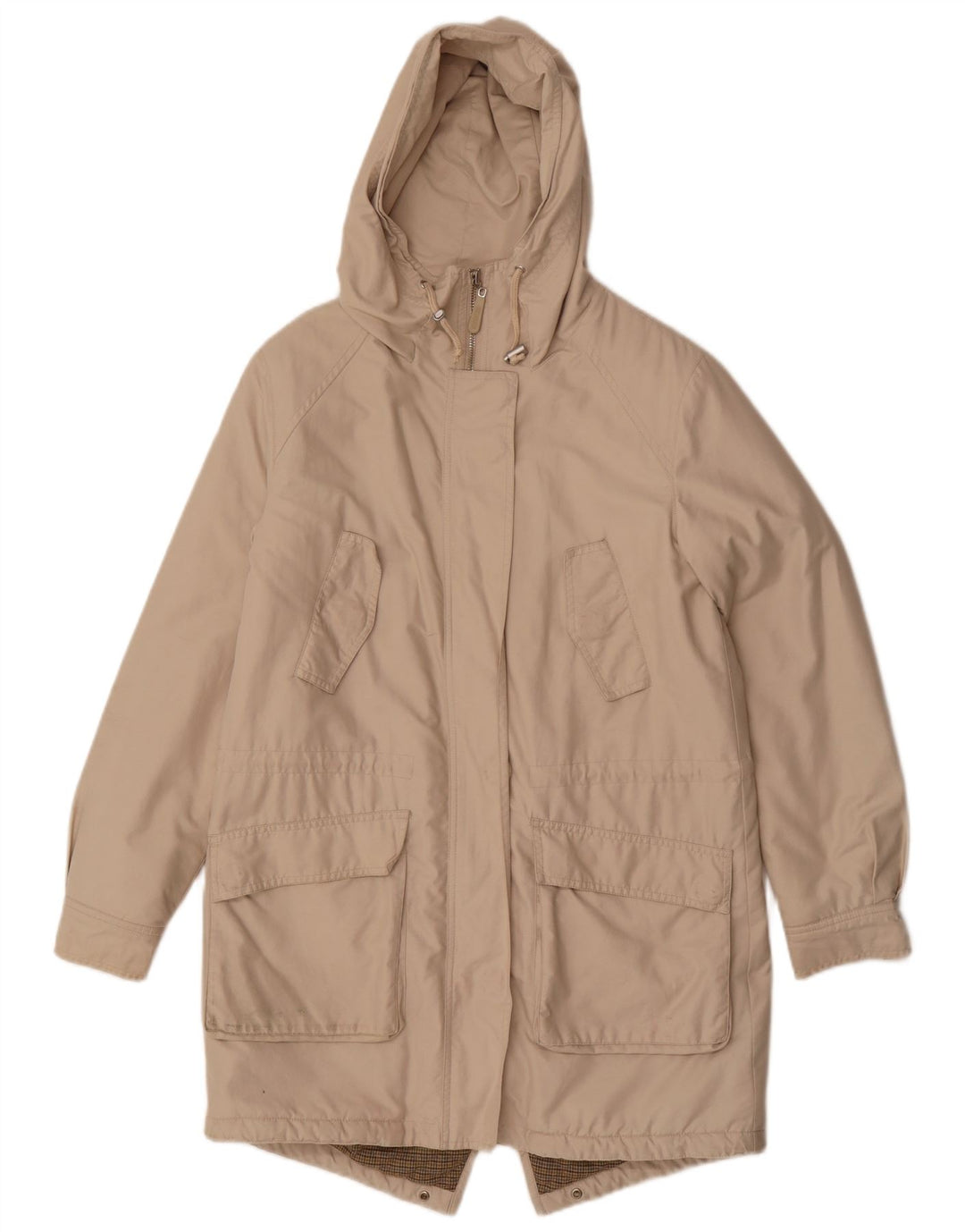 Hobbs Damen Übergroße Parkajacke UK 8 Small Beige Baumwolle