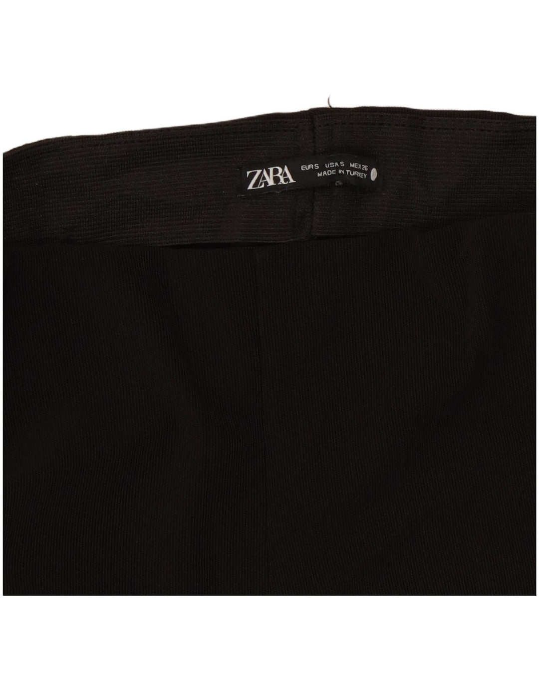 Zara Damen-Flare-Freizeithose, Größe S, W26, L30, Schwarz, Polyester