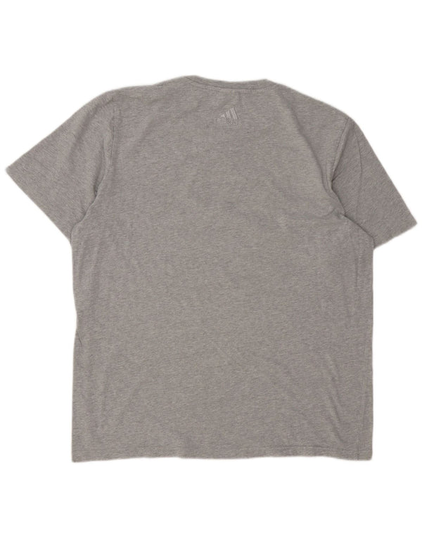 Adidas Herren Grafik T-Shirt Top Large Grau Baumwolle