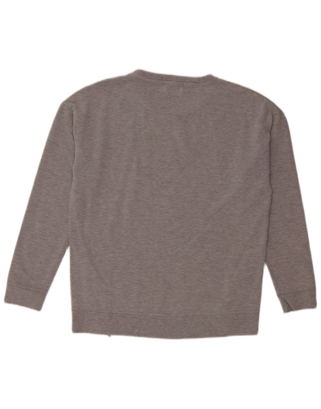 CONVERSE Damen Grafik-Sweatshirt-Pullover UK 14 Mittelgraue Baumwolle