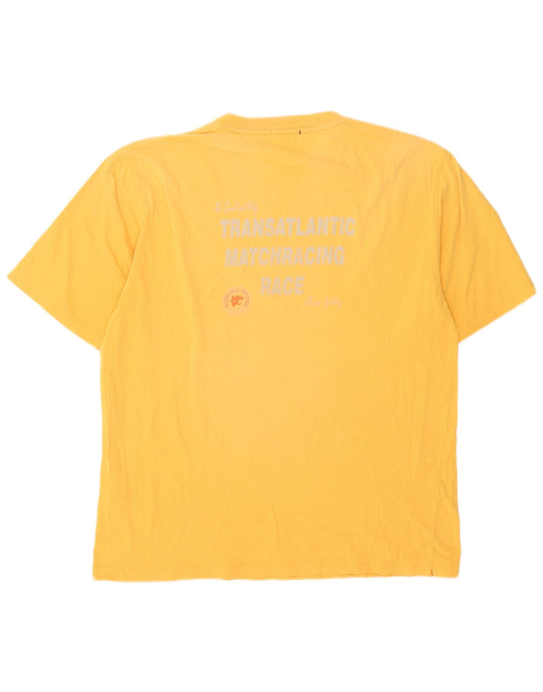Marina Yachting Herren Grafik T-Shirt Top XL Gelb Baumwolle