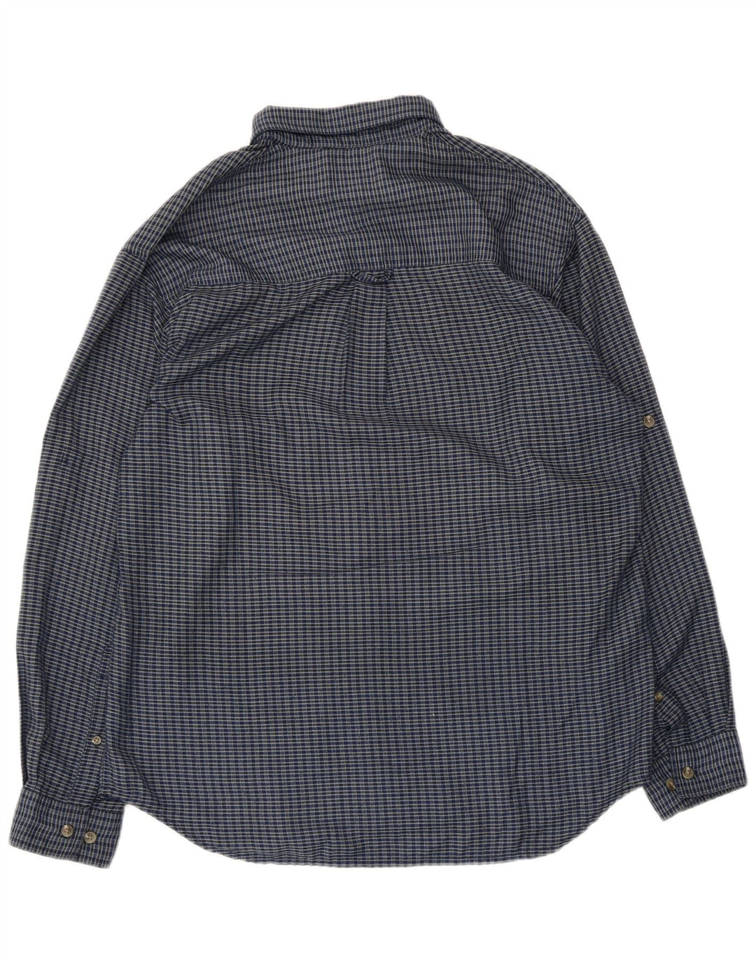 Columbia Herren-Flanellhemd, mittelblau, kariert, Polyester