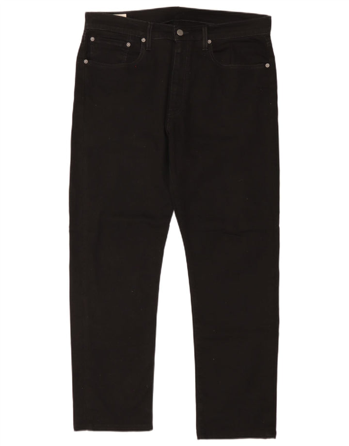 Levi's Herren 502 Tapered Jeans W36 L29 schwarze Baumwolle