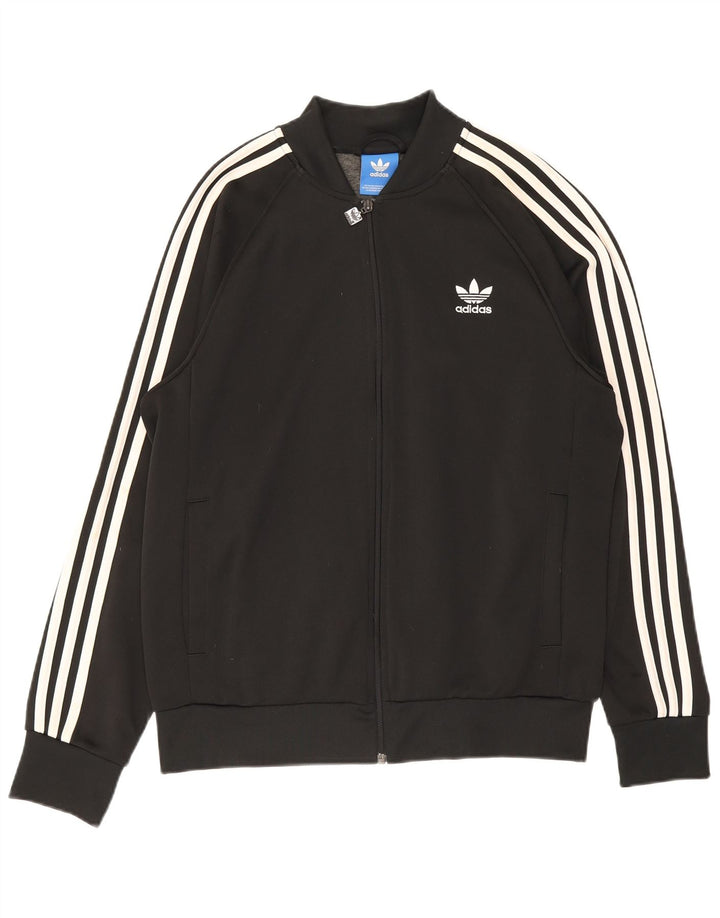 Adidas Herren-Trainingsanzug-Top-Jacke, großes schwarzes Polyester