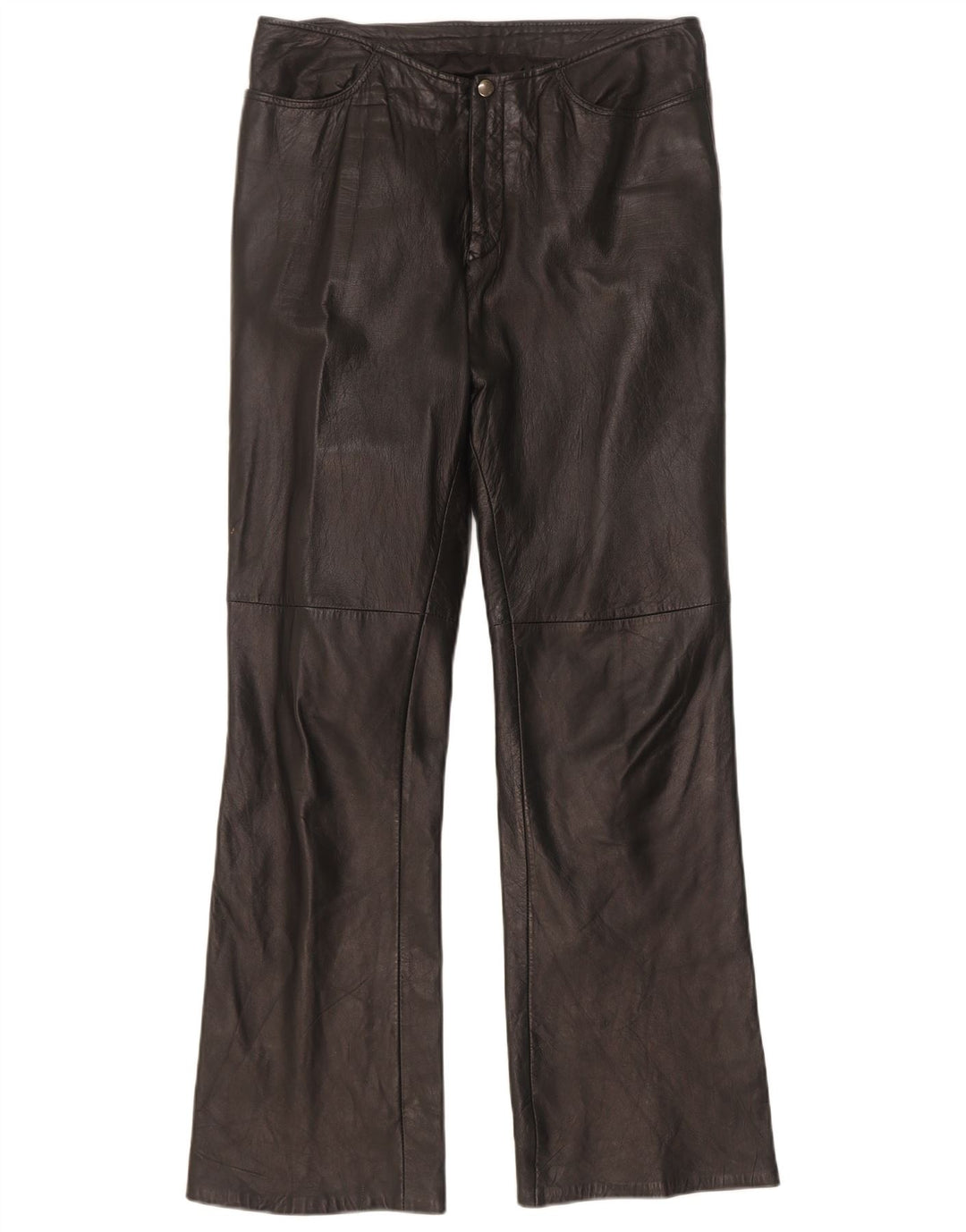Dakota Damen Bootcut-Lederhose W30 L31 Schwarz