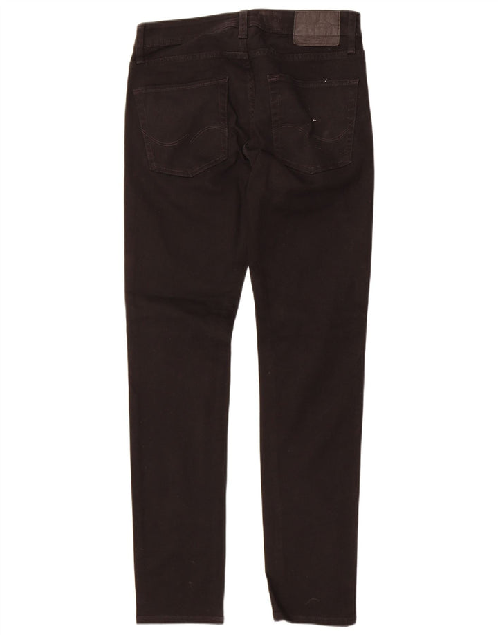 Jack & Jones Herren Tim Slim Jeans W28 L32 Schwarze Baumwolle