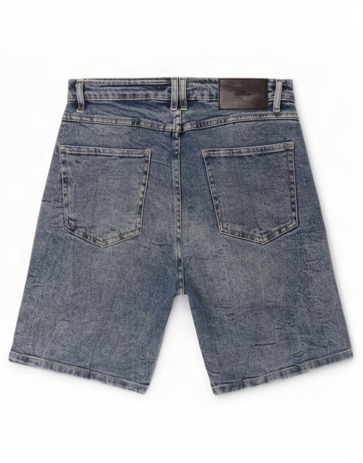 Zara Herren Jeansshorts EU 38 Small W30 Blau
