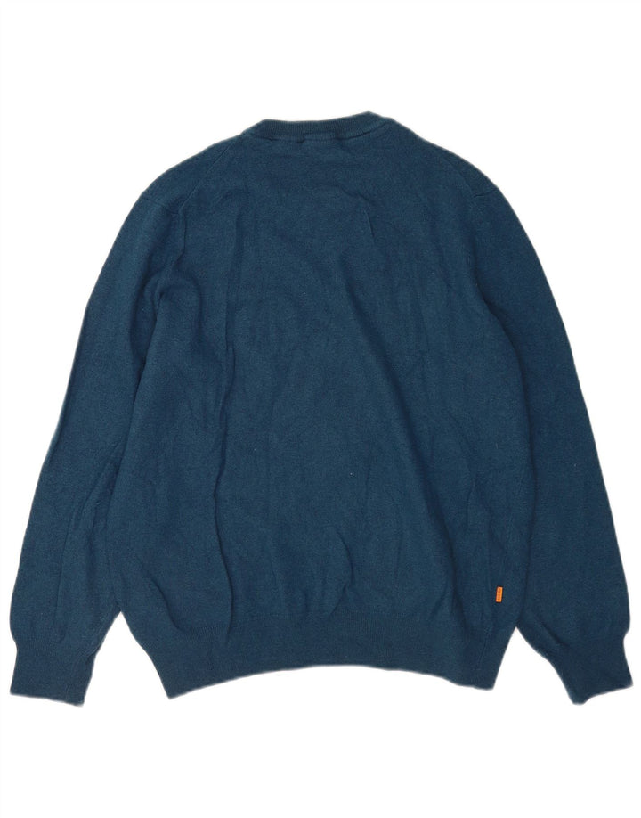 Timberland Herren-Pullover mit Rundhalsausschnitt, große blaue Wolle