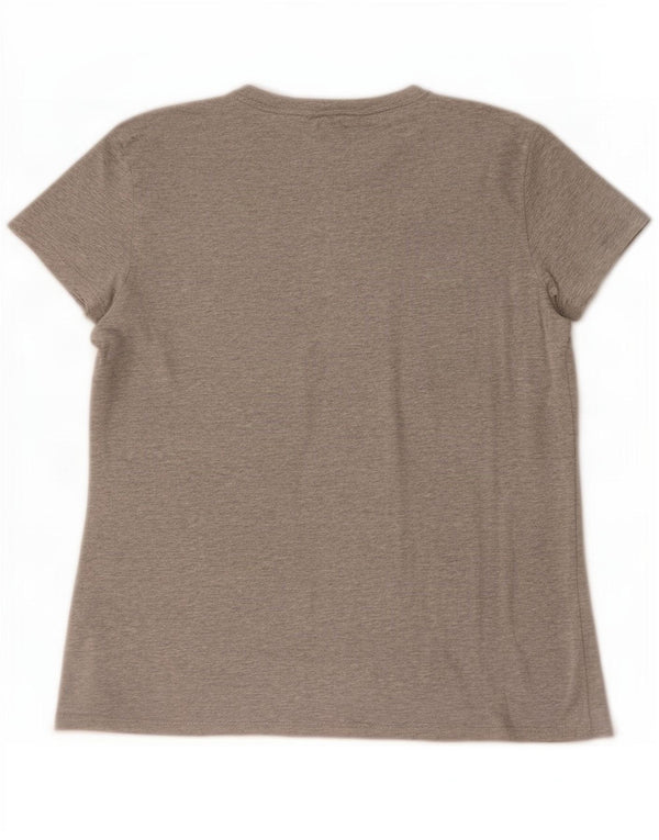 Tommy Hilfiger Herren-T-Shirt-Oberteil, groß, grau gefleckte Baumwolle