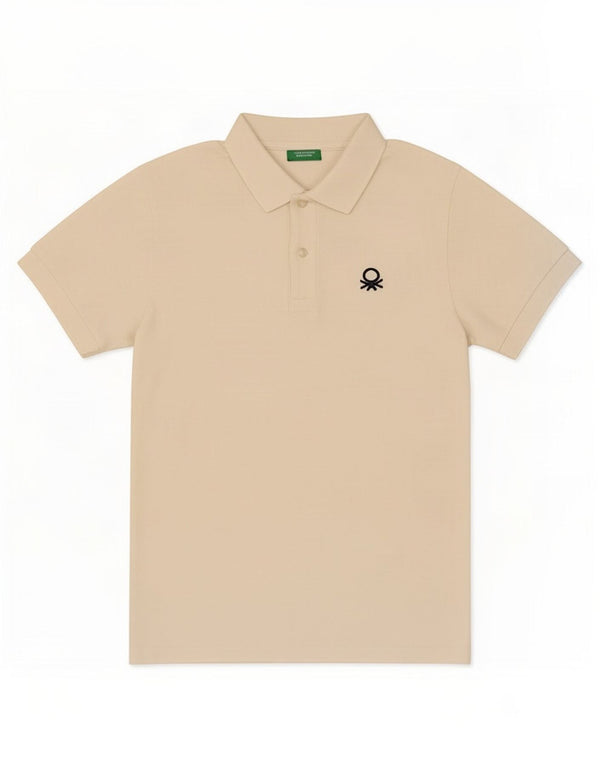 Benetton Poloshirt für Jungen, 11–12 Jahre, 2XL, weiße Baumwolle