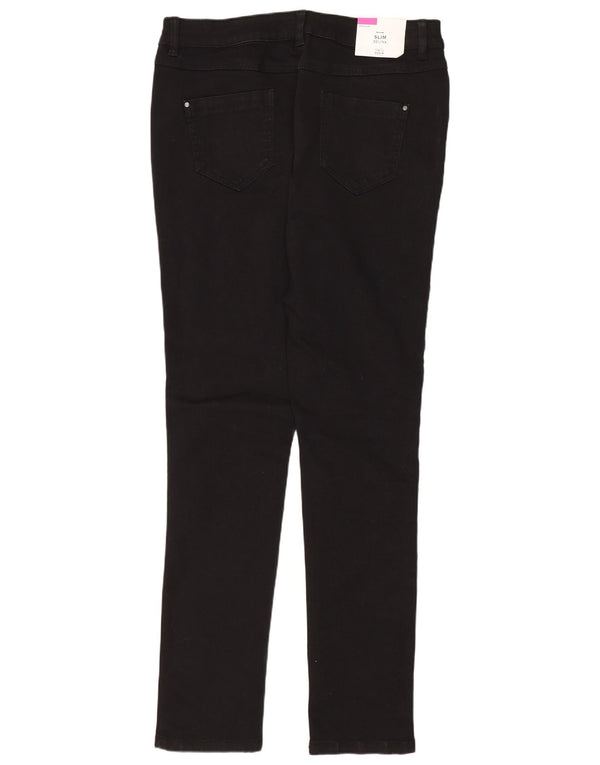 M&Co Damen Selina Slim Jeans UK 14 Large W32 L30 Schwarze Baumwolle