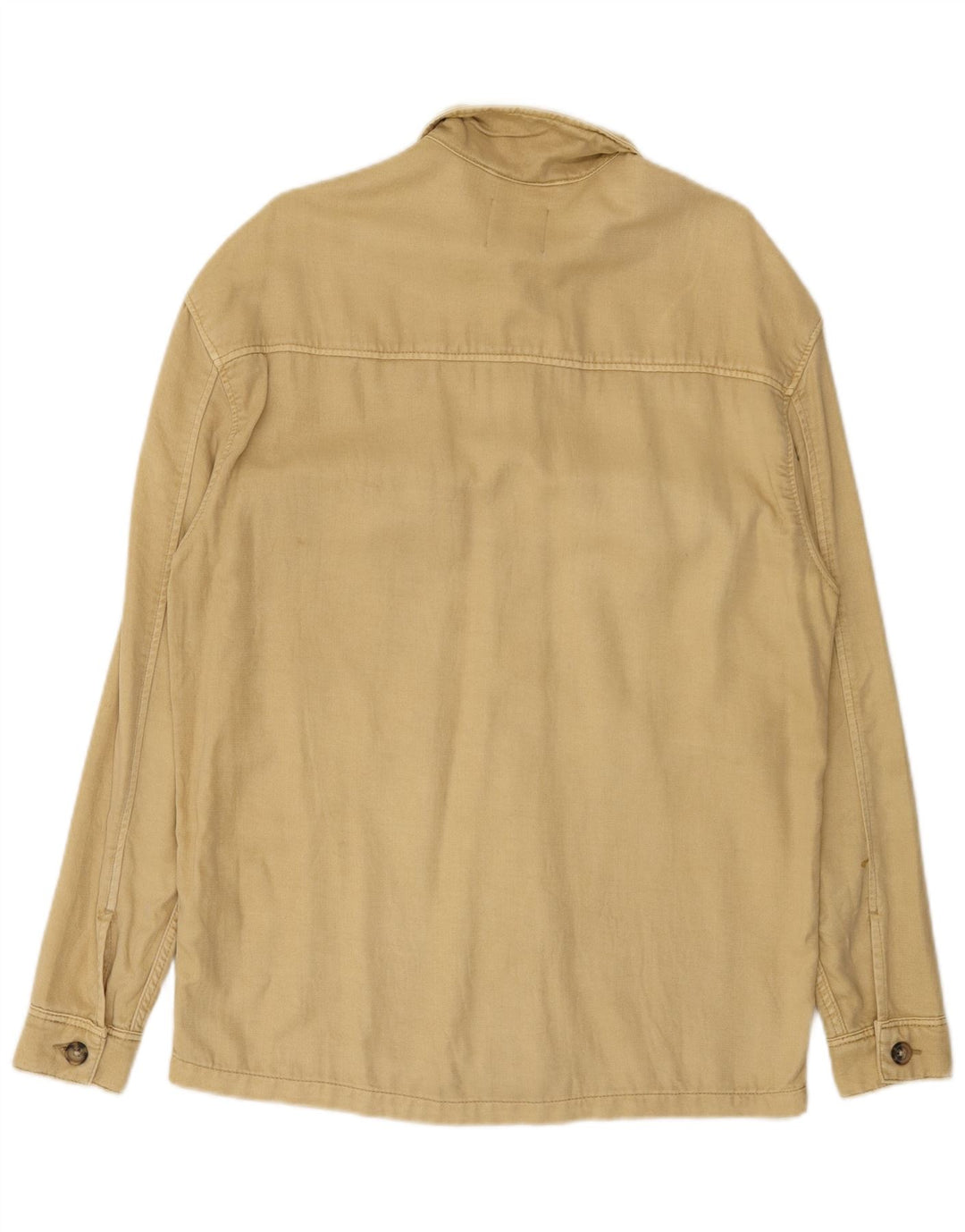 Zara Herren Utility Jacke UK 36 Small Beige Lyocell