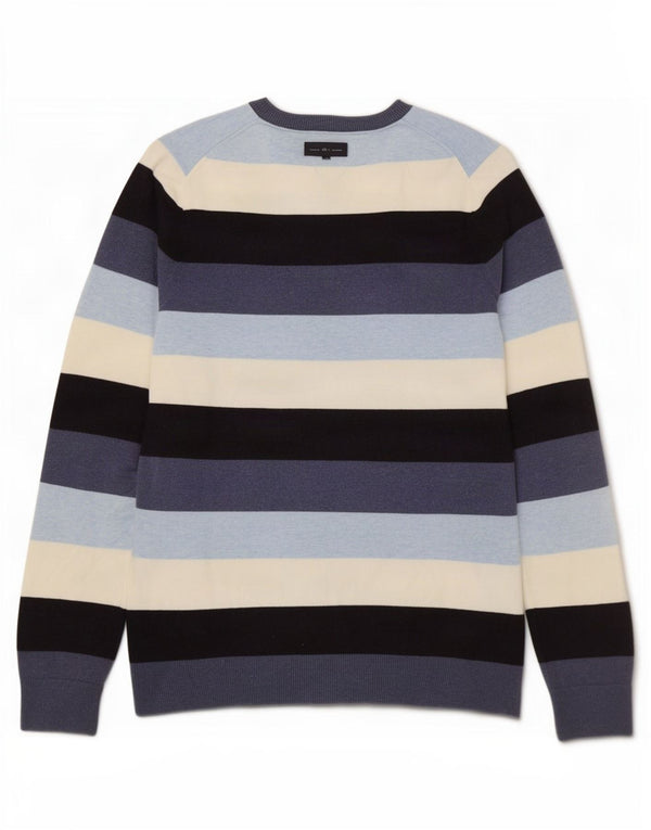 Tommy Hilfiger Damen-Pullover mit V-Ausschnitt, Gr. 18, XL, mehrfarbig gestreift
