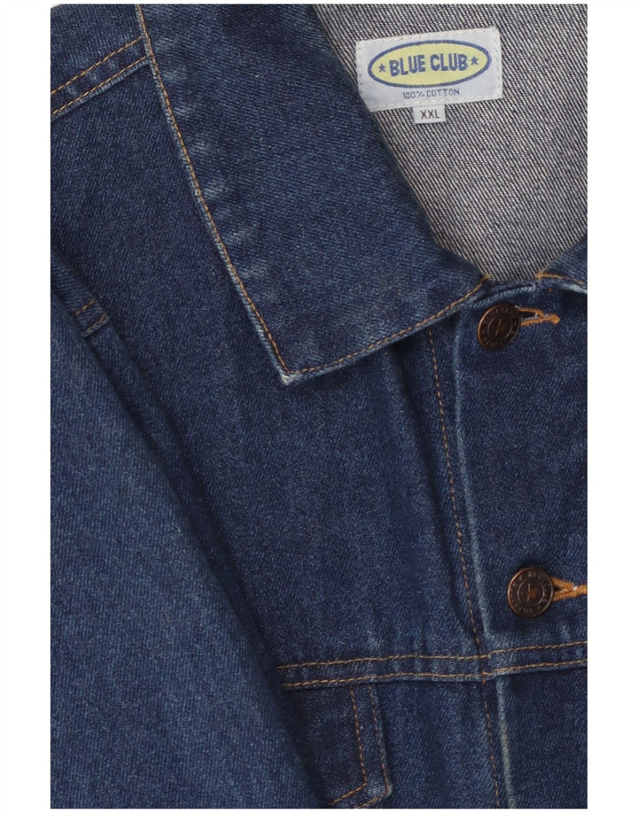 BLUE CLUB Herren Jeansjacke UK 44 2XL Blaue Baumwolle