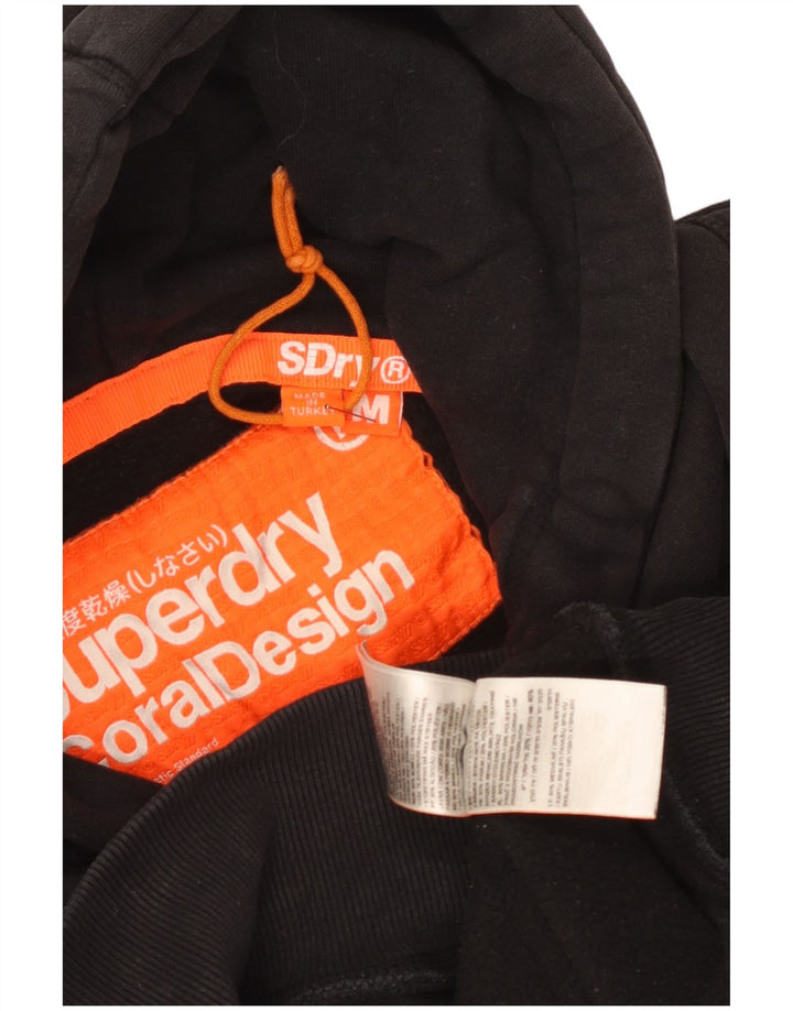 Superdry Herren-Kapuzenpullover mit Grafik, mittelschwarz, Baumwolle
