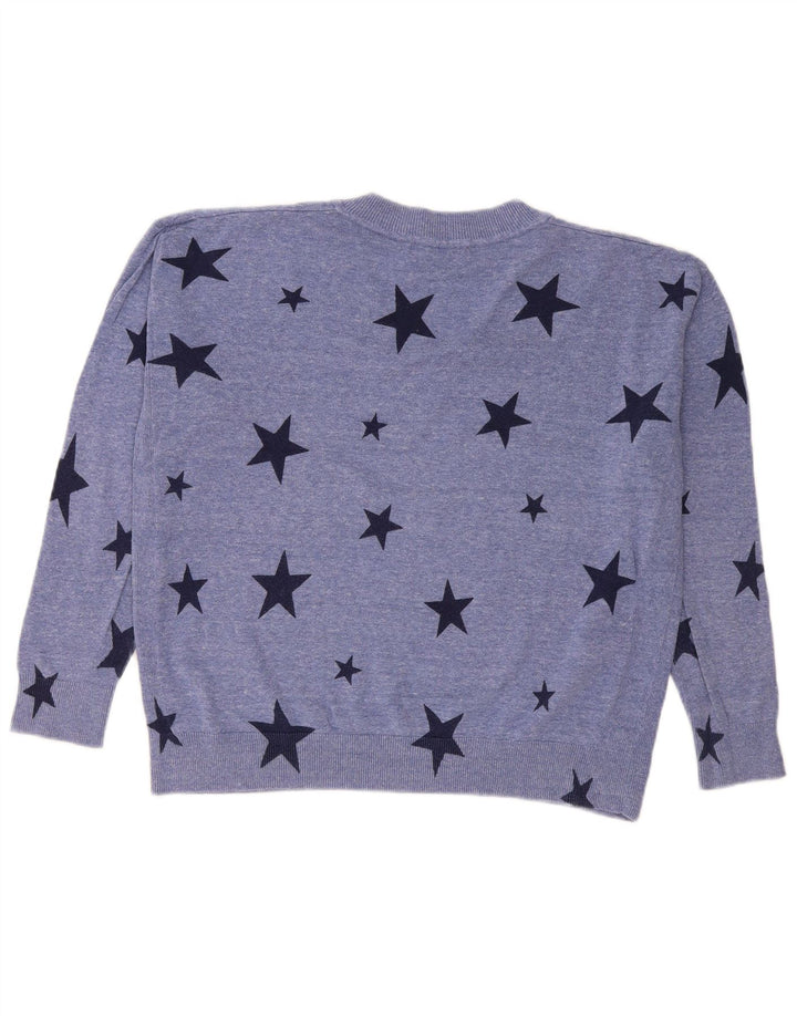 Marks & Spencer Damen-Pullover mit abstraktem Muster und V-Ausschnitt, Gr. 14, Größe M