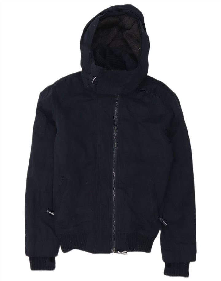 Superdry Herren Windbomber Windjacke mit Kapuze, UK 36, Größe S, Marineblau