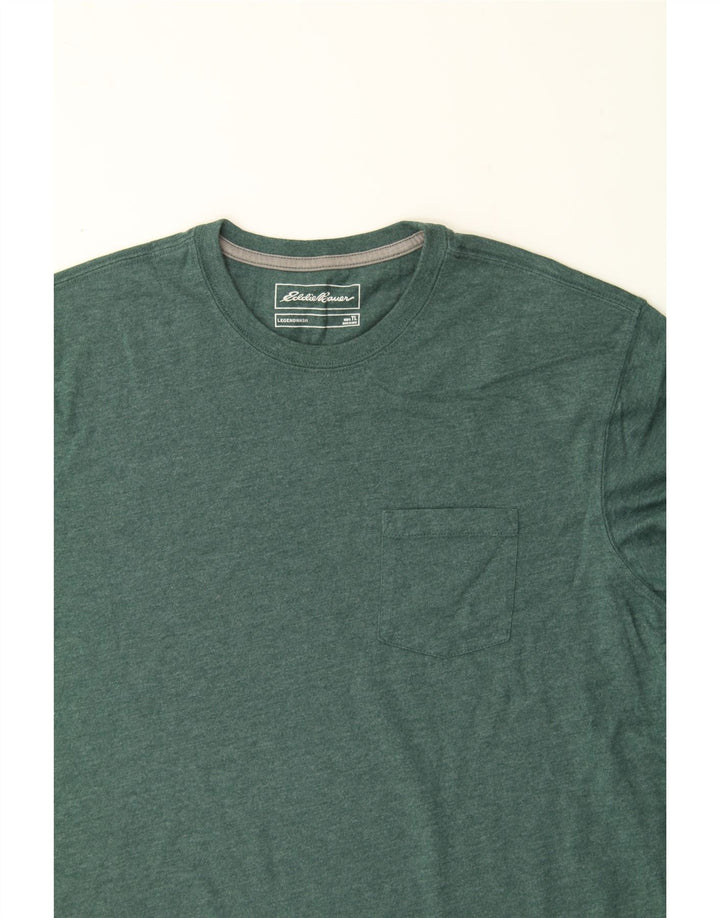 EDDIE BAUER Mens T-Shirt Large Green Cotton Vintage Eddie Bauer and Second-Hand Eddie Bauer from Messina Hembry 